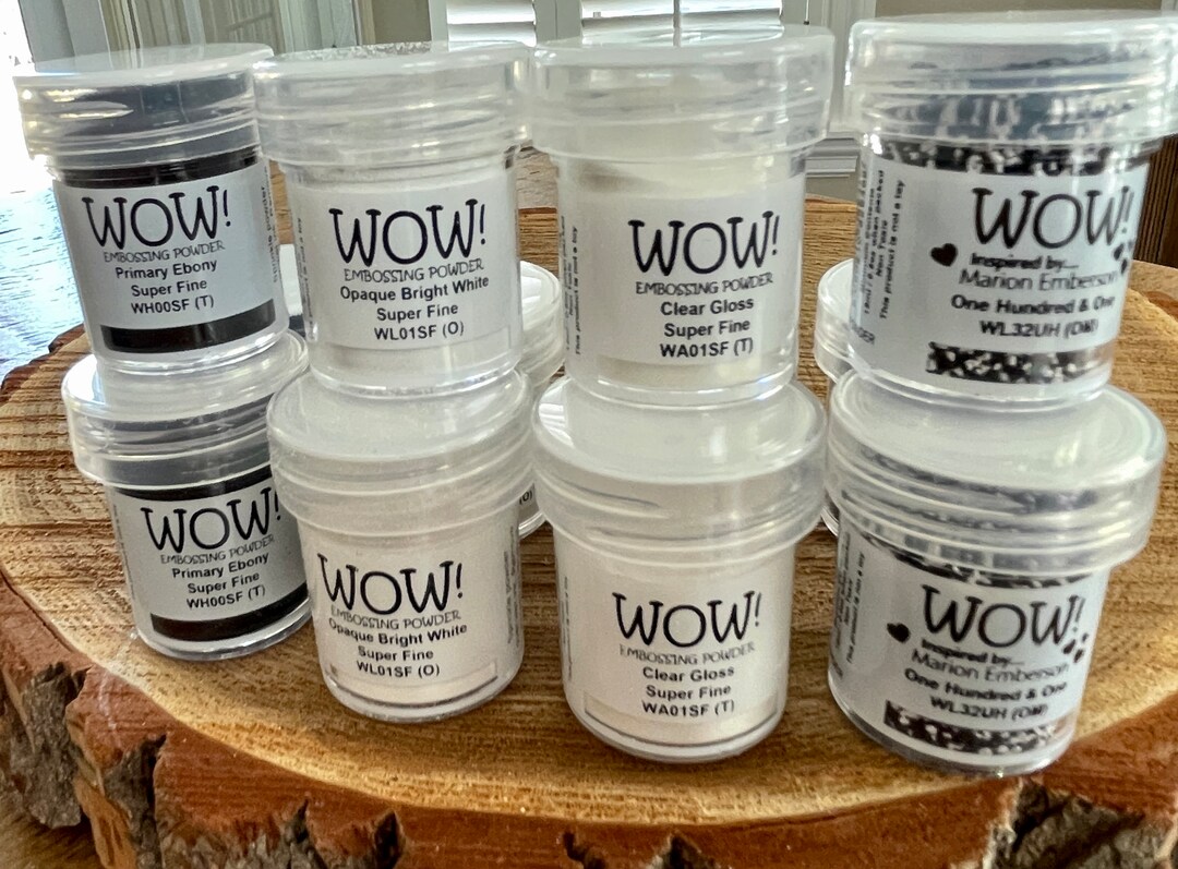 WOW Embossing Powders - Black, White, Clear... Choose Your Color & Mesh ...