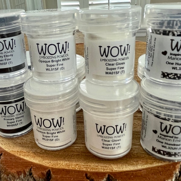 WOW Embossing Powders - Black, White, Clear... Choose Your Color Option - Heat Embossing Powders