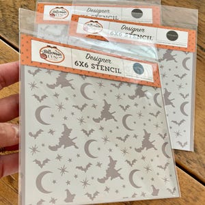 DISCONTINUED Witches Night Out Halloween Fun Stencil 6"X6" Carta Bella CBFUN383034
