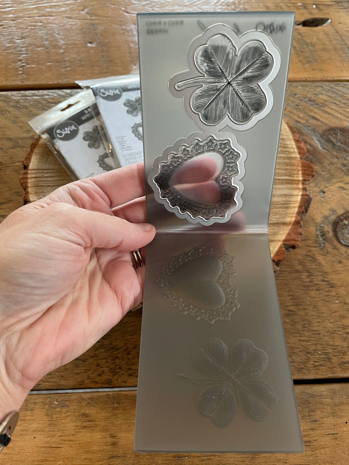 Sizzix 3D Impresslits Embossing Folder Lucky Love by Tim Etsy