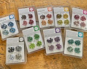 Standard Eyelets We R Memory Keepers Multiple Color Options to Choose From Metal Embellishments