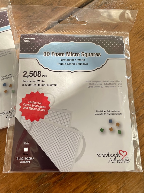 Scrapbook Adhesives 3D Permanent Foam Squares - Micro White