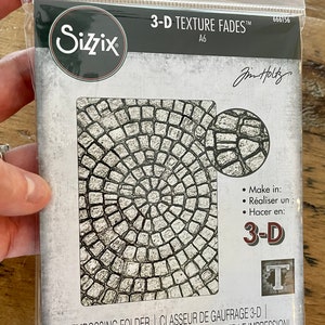 Mosaic Sizzix 3D Texture Fades Embossing Folder by Tim Holtz 666156 - Etsy