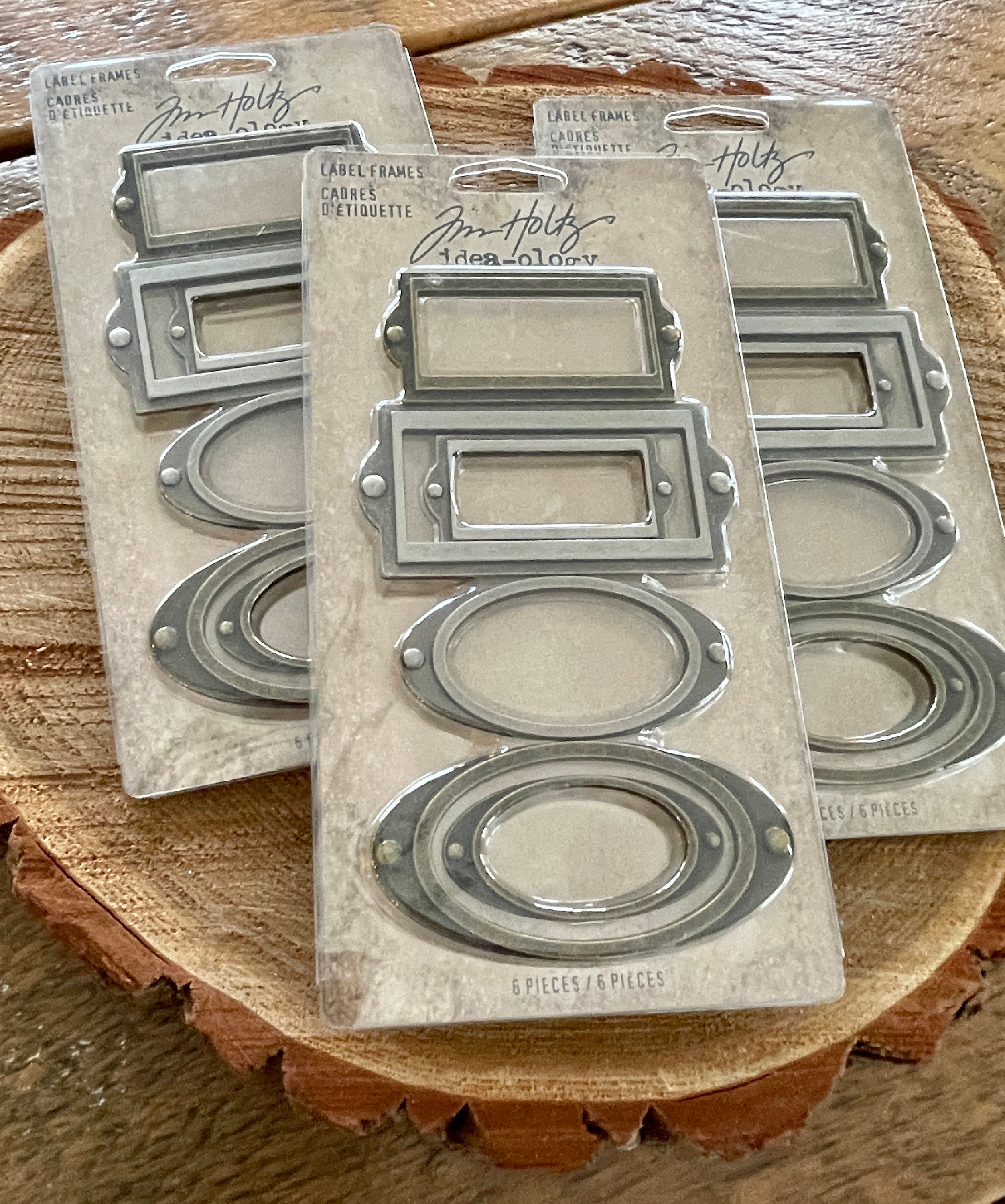 Tim Holtz Idea Ology Label Frames Metal Embellishments - Etsy