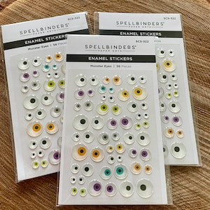 Monster Eyes Enamel Stickers Spellbinders Paper Arts SCS322