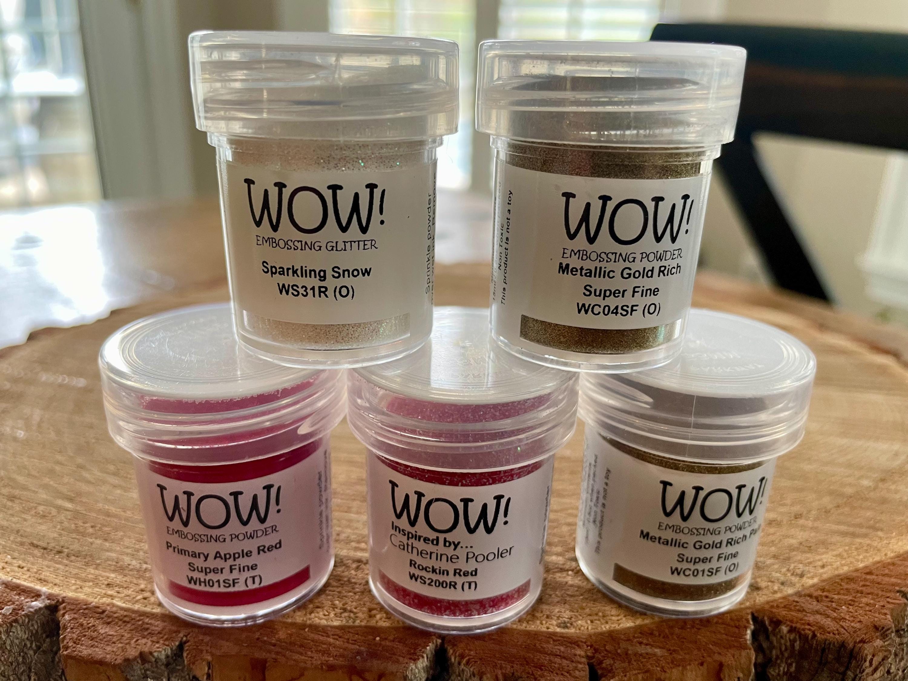 WOW Embossing Powders - Heat Emboss -  Card Making & Paper Crafts - Choose Your Color - Metallics and Sparkling Snow Heat Embossing Powders