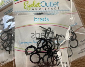 Eyelet Outlet Black Glasses - Brads