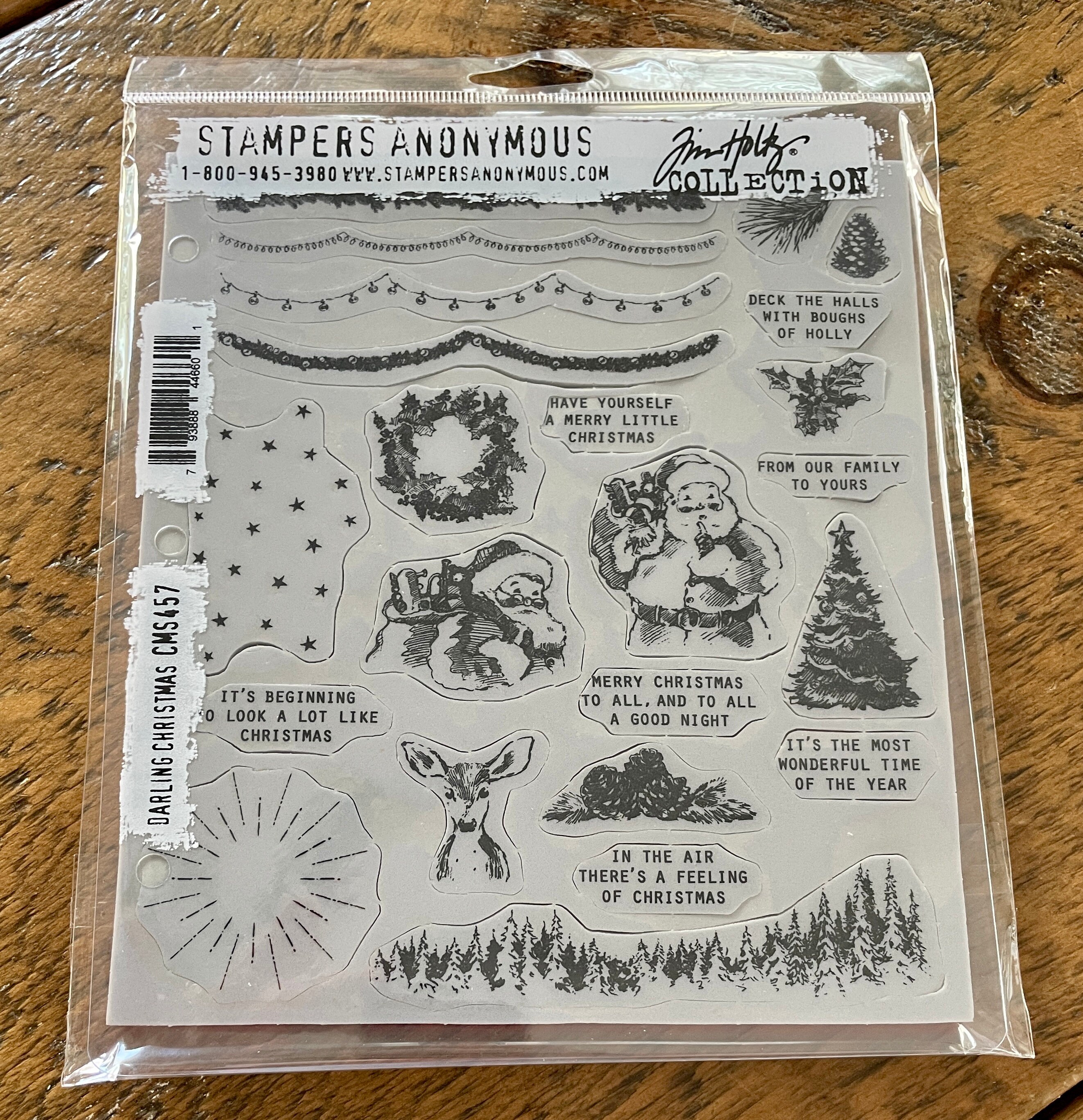 Tim Holtz Cling Rubber Stamps - Darling Christmas