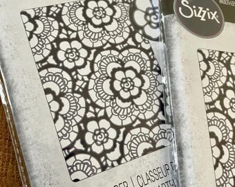 DISCONTINUED Doily Sizzix 3D Texture Fades Embossing Folder Tim