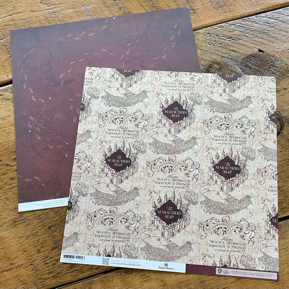 Marauder's Map Harry Potter Paper House 12 X 12 Double Sided