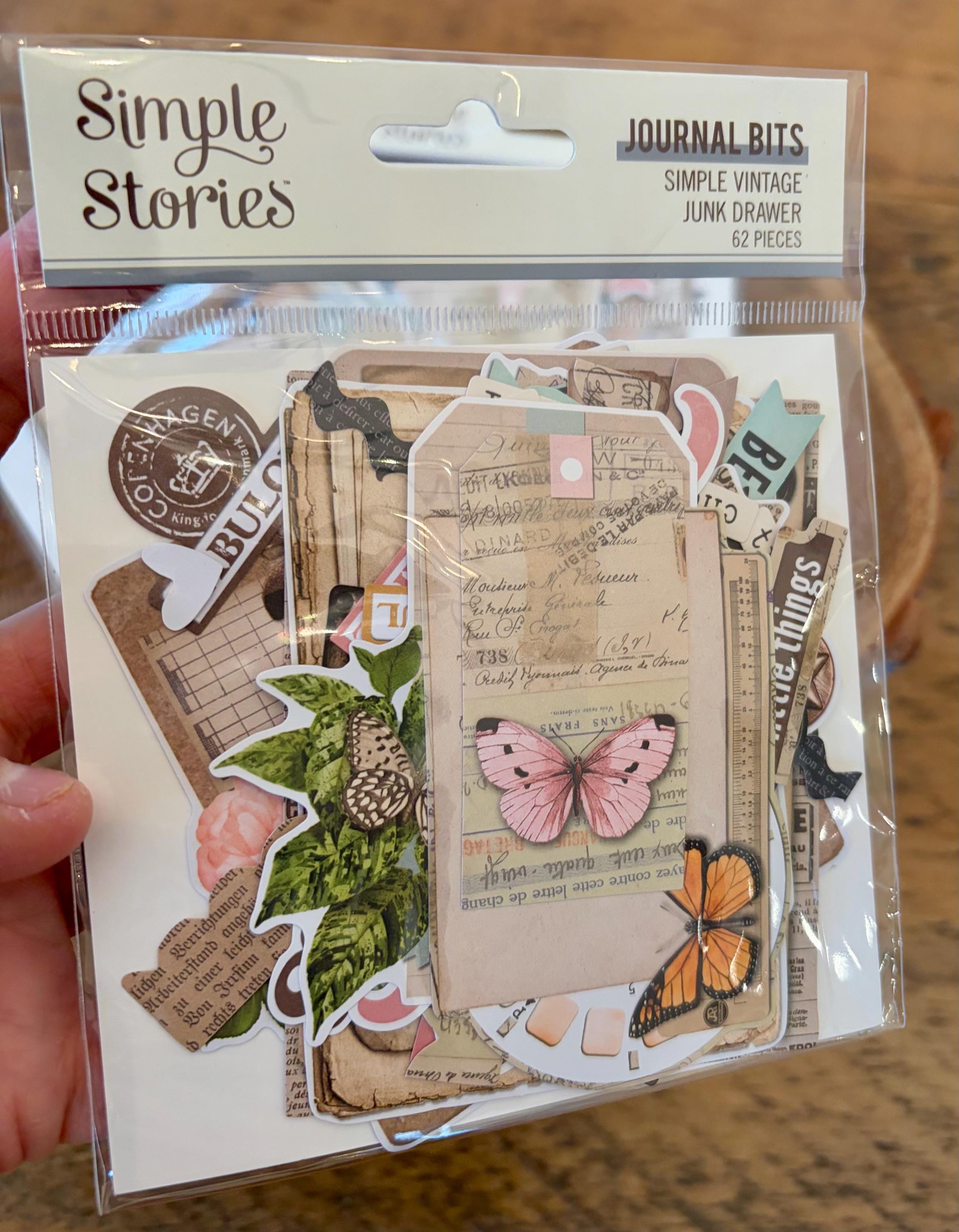 Journal In Drawer Simple Vintage Junk Drawer Journal Bits & Pieces Simple Stories 26027 ...