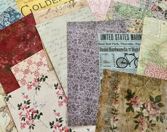 FREE SHIP Vintage Decoupaged Tim Holtz Paper Doll Tags sizes Ranging From 2  1/2 X 3 1/2 up to 3 1/4 X 5 1/4 
