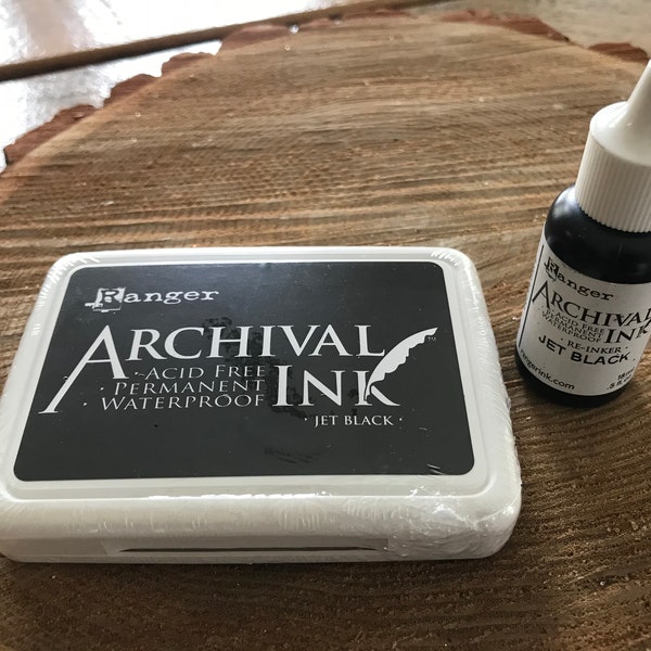 Jet Black Archival Inkpad and/or Refill Ink by Ranger
