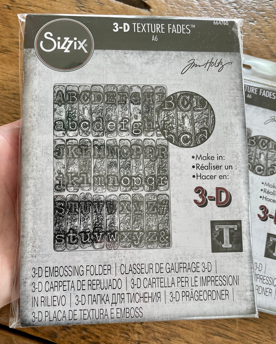 Typewriter Sizzix 3D Texture Fades Embossing Folder by Tim Holtz Etsy