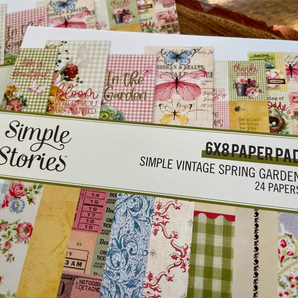 Simple Vintage Spring Garden 6 x 8 Paper Pad Simple Stories