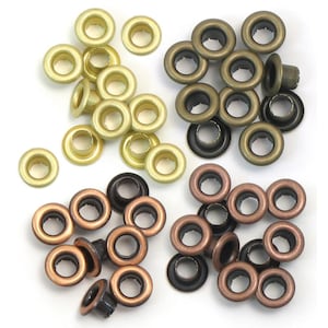 Standard Eyelets We R Memory Keepers Multiple Color Options to Choose From Metal Embellishments warm metal