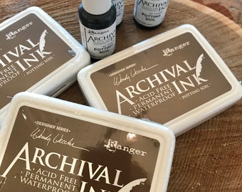 Potting Soil Archival Ink Pads and Ink Refills by Wendy Vecchi & Ranger Ink