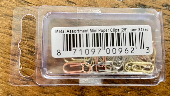 Mini Binder Clips, Metal, Assorted