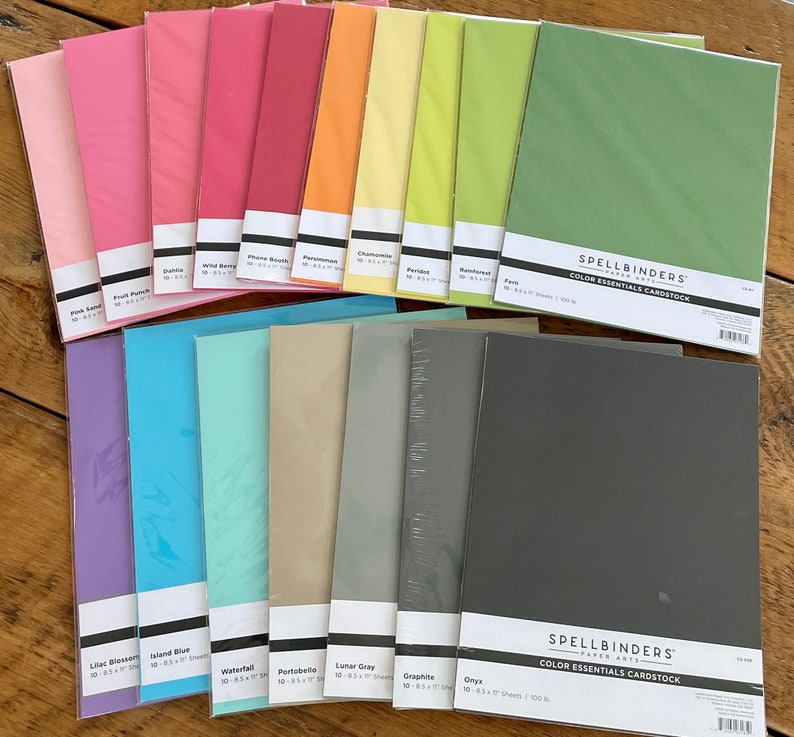 Spellbinders Color Essentials Cardstock 8.5x11 Etsy