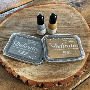 Delicata Metallic Pigment Ink Pads & Ink Refills - Golden Glitz - Silvery Shimmer -Choose Your Option