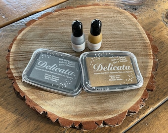 DISCONTINUED- Delicata Metallic Pigment Ink Pads & Ink Refills - Golden Glitz - Silvery Shimmer -Choose Your Option