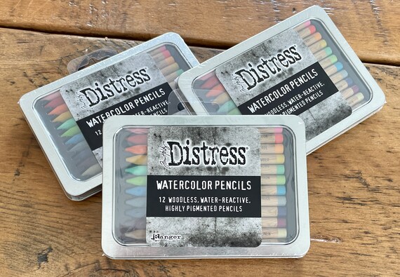 Set 1 Distress Watercolor Pencils - Tim Holtz - 12/Pkg