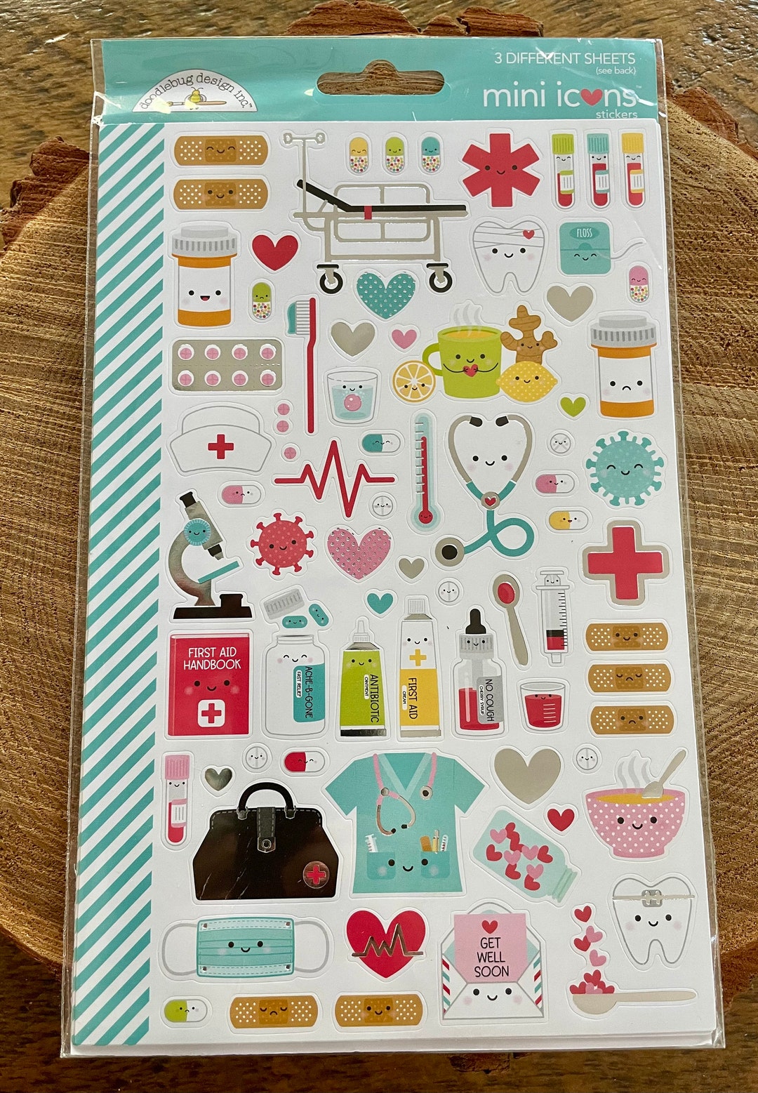 Mini Cardstock Happy Healing Mini Cardstock Sticker Icons - Doodlebug Design Mini ...