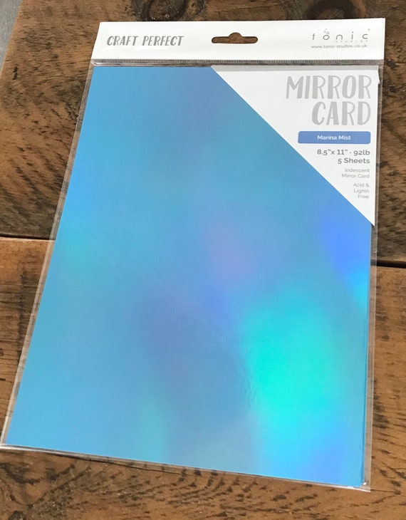 Craft Perfect Mirror Cardstock 92Lb 8.5X11 5/Pkg-Holo Waves