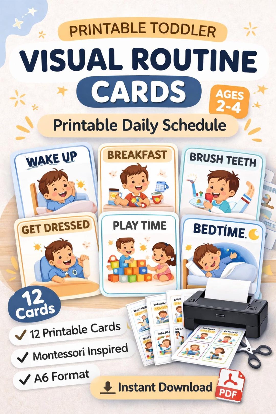 Toddler Visual Routine Cards - Etsy