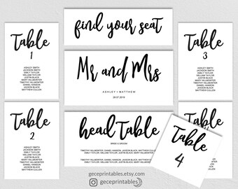 rose gold seating chart template wedding printable seating etsy