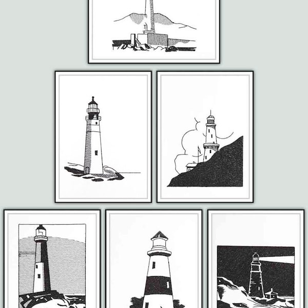 BFC1293 Blackwork Lighthouses