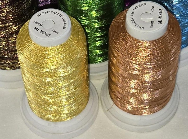 Metallic Thread Set of 9 Colors - Etsy