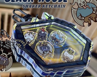 DRHDR Black House Rainbow Shaker Acrylic Keychains