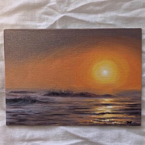 Folly Beach Oil Painting,Coastal Oil Painting, Ocean Sunset Original Painting, Original Artwork, Landscape Oil Painting, Lowcountry Painting