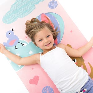 DUCK DUCK DOG Yoga Play Mats for Kids ~ Strawberry Float (Eco-Soft)