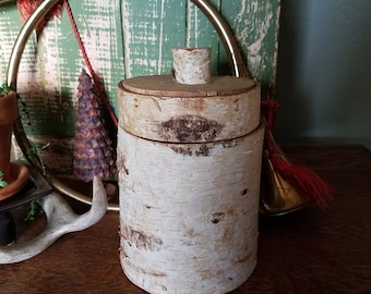 Birch Bark Container / Nature Art / Handmade / Handcrafted / Nature / Wood Crafts / Vintage / Boho/ Nature Home / Farmhouse / Rustic