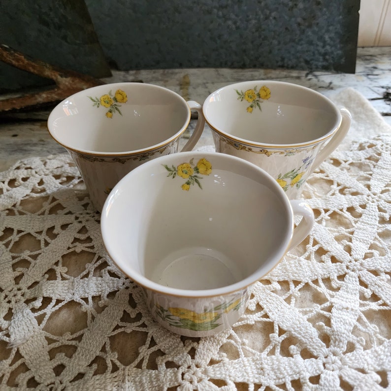 Vintage Gorham Royal Buttercups Tea Cups - Thumbnail 2