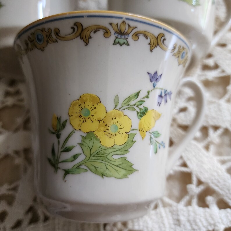 Vintage Gorham Royal Buttercups Tea Cups - Thumbnail 4