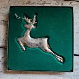 Vintage Daytons Dept Store / Vintage Ornament / Vintage Silverplate / Reindeer / Christmas Ornament / Vintage Christmas / Vintage Christmas