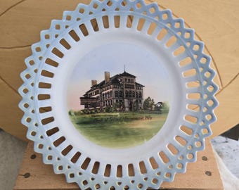 Antique Souvenir / Menomonie WI / Central School / Vintage School Souvenir / Souvenir Plate / Antique Wall Decor / Menomonie / Wisconsin