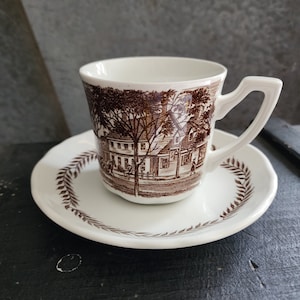 Meakin / Royal Staffordshire /  Vintage Ironstone  / J G Meakin / Colonial / Brown Transferware / England / Farmhouse / Cottage / Primitive