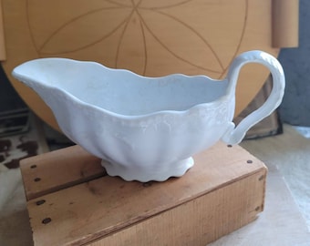 Ironstone \ Vintage Meakin / Royal Ironstone  / England Ironstone / Ironstone / White Dishes / English Ironstone \  Meakin / Gravy Boat
