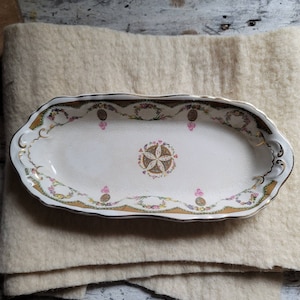 Vintage Meakin Ironstone Bread Plate: English Transferware Dish