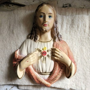 Vintage Religious / Vintage Church Collectibles / Vintage Mold / Vintage Jesus / Easter /  Jesus / Vintage Wall Decor / Church Salvage