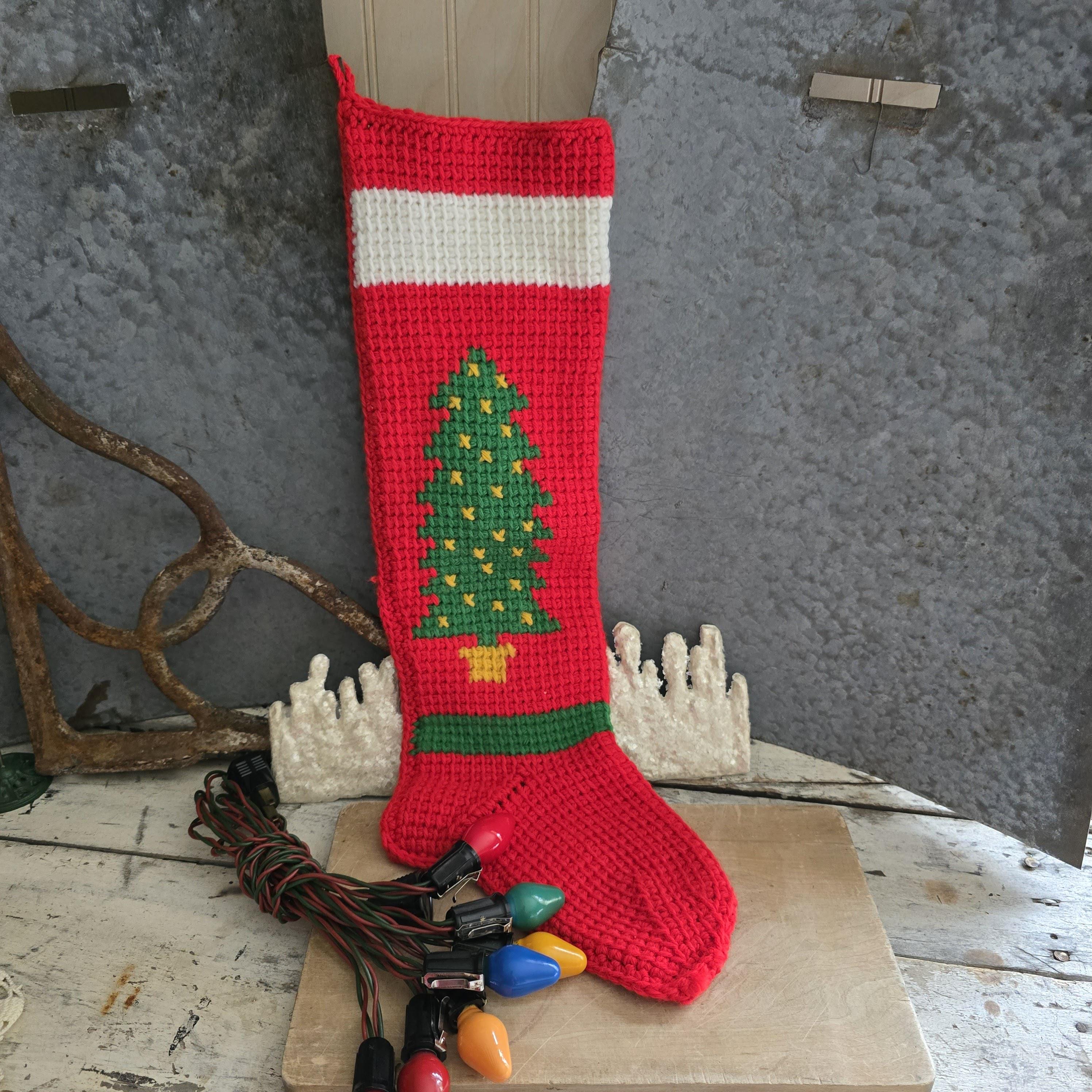 Vintage Christmas Stocking / Christmas Stocking / Christmas Collectible / HandmadeStocking / Vintage Christmas Home / Vintage Christmas