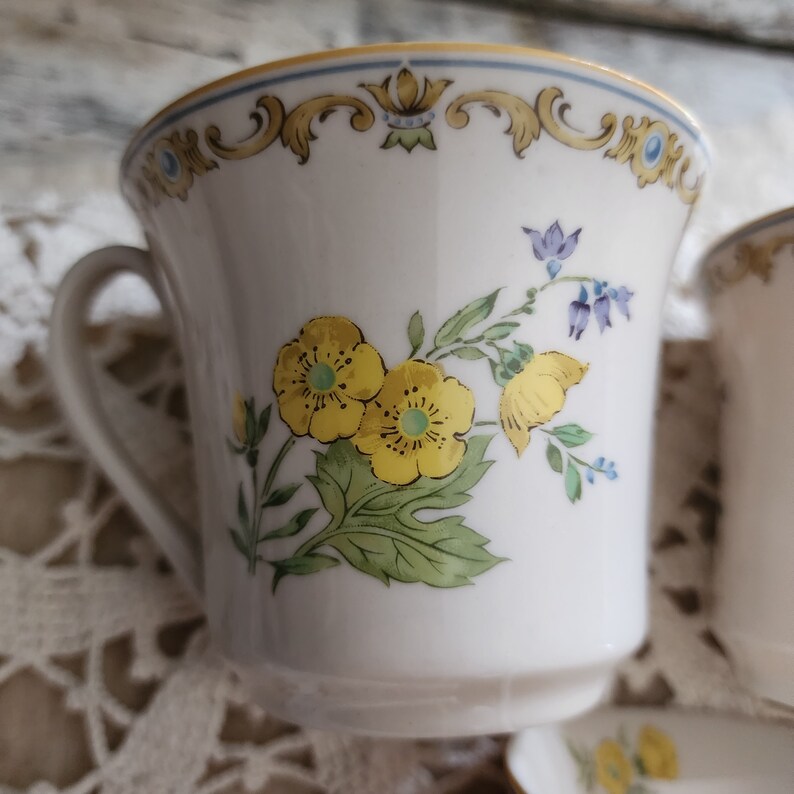 Vintage Gorham Royal Buttercups Tea Cups - Thumbnail 5