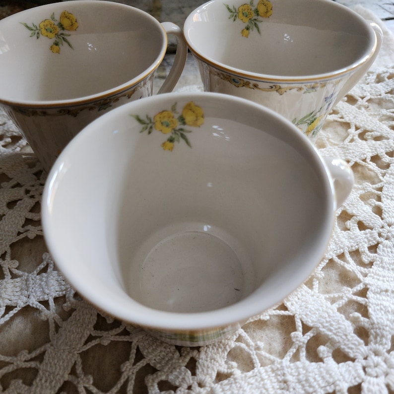 Vintage Gorham Royal Buttercups Tea Cups - Thumbnail 3