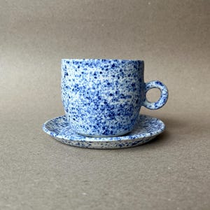 Espresso Cup Set in Blue Splatterware