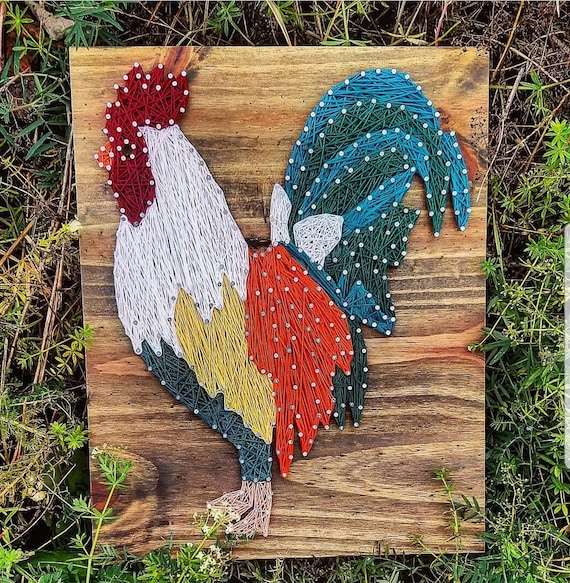 Chicken String Art Etsy Chicken String Art Etsy