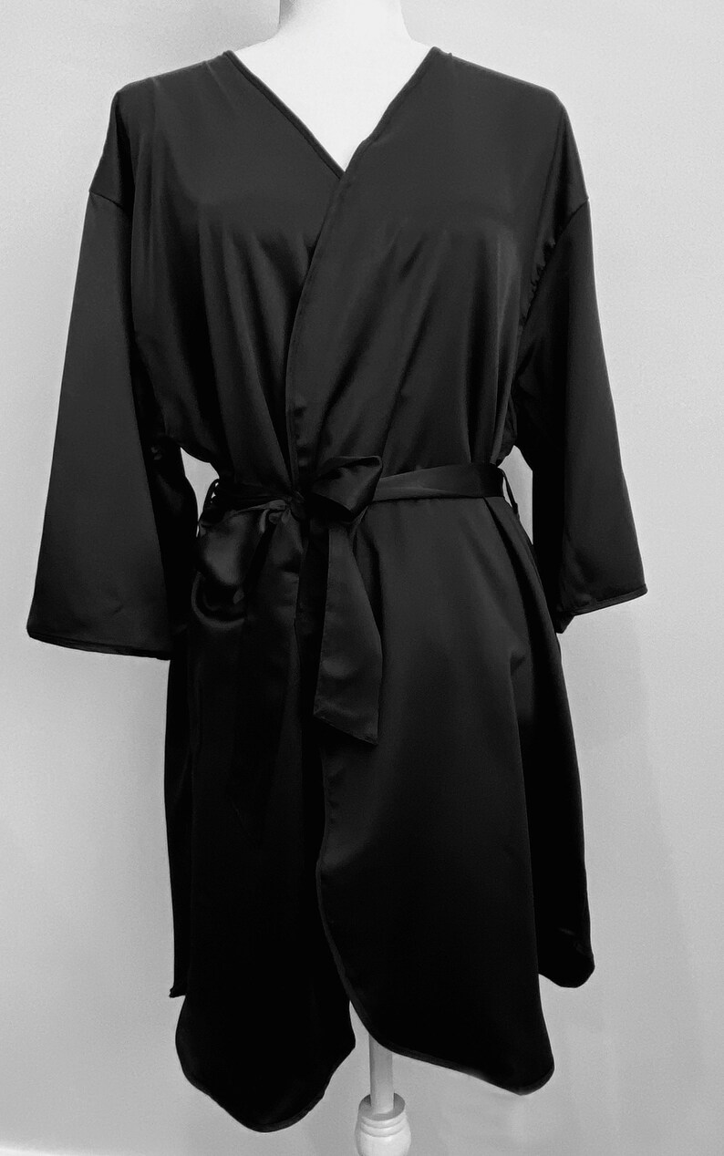 NEW Eggplant Petal Hem Silky Satin Bridal Party Robes 12 Colors Bride